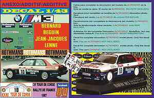 yzzr[ E͌^ԁEoCN [VOJ[ AlN\fJX}Xo[i[hxMc[hRZanexo decal 143 bmw m3 rothmans bernard beguin tour de corse 1987 06