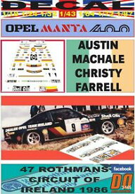 【送料無料】ホビー ・模型車・バイク レーシングカー デカルオペルマンタオースティンマハレサーキットオブアイルランドdecal opel manta 400 austin machale circuit of ireland 1986 3rd 06
