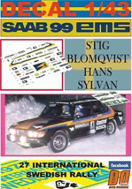 【送料無料】ホビー ・模型車・バイク レーシングカー デカルサーブスティグブロムヴィストスウェーデンラリーdecal 143 saab 99 ems stig blomqvist swedish rally 1977 06