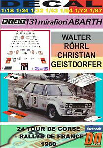 yzzr[ E͌^ԁEoCN [VOJ[ fJ[tBAbgAog[decal fiat 131 abarth wrohrl tde corse 1980 2nd 06