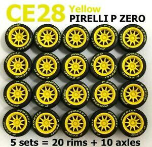 yzzr[ E͌^ԁEoCN [VOJ[ CG[s^CtBbgzbgzC[Zbg164 ce28 yellow rim pirelli tires fit hot wheels car 5 sets