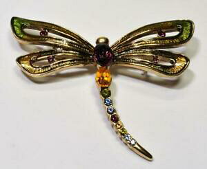 yzzr[ E͌^ԁEoCN [VOJ[ tB}hlgmhhyhAxtH}u[`firmado monet tono dorado pedreria libelula forma broche