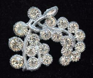 yzzr[ E͌^ԁEoCN [VOJ[ Vo[g[NACXg[x[u`u[`silver tone vtg clear rhinestones berries branch brooch
