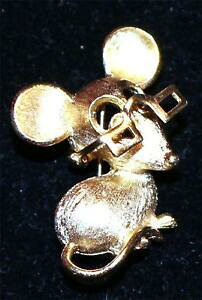 yzzr[ E͌^ԁEoCN [VOJ[ Be[WGC{S[hg[}EXKlu[`vintage signed avon gold tone mouse with movable glasses spectacles brooch