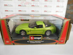 �y���������z�z�r�[ �E�͌^�ԁE�o�C�N ���[�V���O�J�[ �u���S�V�{���[�R���x�b�g�{�b�N�Xbbu01566 by bburago burago chevrolet corvette 124, box slightly wear