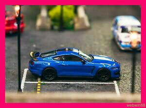 �y���������z�z�r�[ �E�͌^�ԁE�o�C�N ���[�V���O�J�[ �^�[�}�b�N���[�N�X�t�H�[�h�}�X�^���O�V�F���r�[���^���b�Njan 2021 tarmac works global64 164 ford mustang shelby gt350 blue metallic