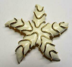 yzzr[ E͌^ԁEoCN [VOJ[ tB}hRgmhhGX}euR}[tH}fGXgu[`60s firmado coro tono dorado esmalte blanco mar forma de estrella b