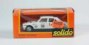 �y���������z�z�r�[ �E�͌^�ԁE�o�C�N ���[�V���O�J�[ �\���h�v�W���[�����[�J�[�X�P�[��solido 50 peugeot 504 white rally car scale 143 emb orig 99022032