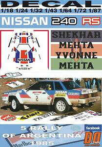 yzzr[ E͌^ԁEoCN [VOJ[ fJ[[^A[`decal nissan 240 rs s mehta r argentina 1985 4th 01