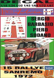 �y���������z�z�r�[ �E�͌^�ԁE�o�C�N ���[�V���O�J�[ �f�J�[�������`�A�^�C�\���Z���W�I�o���o�V�I�����[�T������decal lancia tyson hf sergio barbasio rallye sanremo 1972 dnf 01