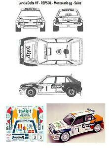 �y���������z�z�r�[ �E�͌^�ԁE�o�C�N ���[�V���O�J�[ �����`�A�f���^���v�\�������[�����e�J�����f�J�[��lancia delta hf repsolrally montecarlo 93decal 124