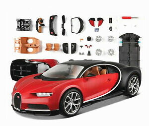yzzr[ E͌^ԁEoCN [VOJ[ }CXguKbeBJCC^LbgfJ[{bNXmaisto 124 bugatti chiron assembly line metal kit diy model car in box