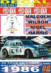 �y���������z�z�r�[ �E�͌^�ԁE�o�C�N ���[�V���O�J�[ �f�J�����g���E�B���\���c�[���h�R���Zdecal mg metro 6r4 mwilson tour de corse 1986 dnf 06