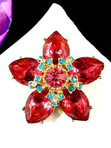 yzzr[ E͌^ԁEoCN [VOJ[ tB}hRI[UtNVAANAGXg[Xv^GXgu[`Fraro 1940fs firmado coro oro rosa fucsia aqua estras 5 punt