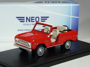 yzzr[ E͌^ԁEoCN [VOJ[ lIXP[ftH[huR[hX^[ki1122 neo scale models us ford bronco roadster 1967 red in 143 bnib