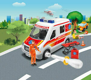 yzzr[ E͌^ԁEoCN [VOJ[ tBMAvfLbgxWjALbgjunior kit ambulance car with figure 120 plastic model kit revell