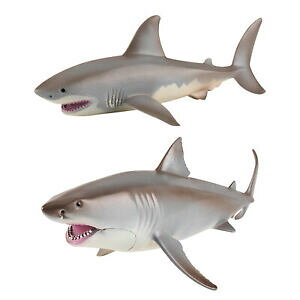 yzzr[ E͌^ԁEoCN [VOJ[ zCgV[NV~[VfUCffXNgbvwhite shark simulation design educational model toy desktop ornament del