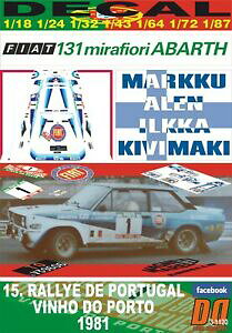 yzzr[ E͌^ԁEoCN [VOJ[ fJ[tBAbgAogA|gKdecal fiat 131 abarth m alen r portugal 1981 winner 01