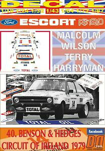 �y���������z�z�r�[ �E�͌^�ԁE�o�C�N ���[�V���O�J�[ �f�J�[���t�H�[�h�G�X�R�[�g�E�B���\���A�C�������hdecal ford escort rs 1800 mkii m wilson c of ireland 1979 dnf 01