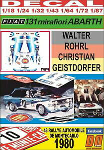 yzzr[ E͌^ԁEoCN [VOJ[ fJ[tBAbgAogeJdecal fiat 131 abarth w rohrl r montecarlo 1980 winner 01