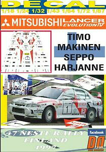 yzzr[ E͌^ԁEoCN [VOJ[ fJ[T[G{Bg}LltBhdecal mitsubishi lancer evo vi t makinen r finland 1997 winner 01