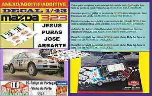 �y���������z�z�r�[ �E�͌^�ԁE�o�C�N ���[�V���O�J�[ �A�l�b�N�X�f�J�[���}�c�_�C�G�X�v���X���W�F�|���g�K��annex decal 143 mazda 323 gtx jesus puras rallye portugal 1991 01