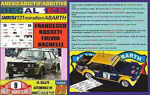 yzzr[ E͌^ԁEoCN [VOJ[ AlbNXfJ[tBAbgAogtrIo`FeJannex decal 143 fiat 131 abarth fulvio bachelli r montecarlo 1977 01