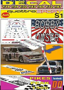 yzzr[ E͌^ԁEoCN [VOJ[ fJ[AEfBX|[cNg{r[AT[pCNXs[Ndecal audi sport quattro s1 bobby unser pikes peak 1986 winner 01