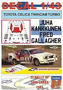 �y���������z�z�r�[ �E�͌^�ԁE�o�C�N ���[�V���O�J�[ �f�J�[���g���^�Z���J�c�C���J���^�[�{�J���N�l��decal 143 toyota celica twincam turbo j kankkunen r1000 lakes 1983 6th 01