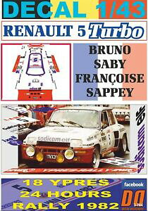yzzr[ E͌^ԁEoCN [VOJ[ fJ[m[^[{\fBTTr[CvXdecal 143 renault 5 turbo sodicam b saby ypres r dnf 1982 01