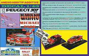 yzzr[ E͌^ԁEoCN [VOJ[ AlbNXfJ[vW[}R[}eBXEF[f[annex decal 143 peugeot 307 wrc markko martin swedish rally 2005 01
