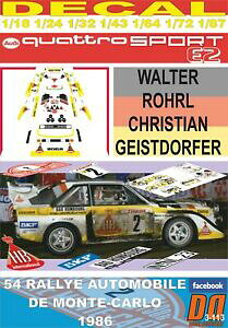 yzzr[ E͌^ԁEoCN [VOJ[ fJ[AEfBNgX|[ceJdecal audi quattro sport e2 w rohrl r montecarlo 1986 4th 01