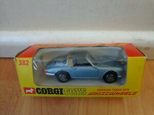 【送料無料】ホビー ・模型車・バイク レーシングカー ヴィンテージコーギーポルシェタルガオリジナルvintage corgi toys 382 porsche targa 911s met blue good car in original