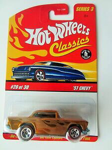 yzzr[ E͌^ԁEoCN [VOJ[ zbgzC[NVbNXS[hVFr[V[YbhC^C2007 hot wheels classics gold 57 chevy series 3 20 of 30 red line tires