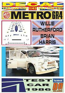 yzzr[ E͌^ԁEoCN [VOJ[ fJ[geXgJ[EB[UtH[huCAnXdecal mg metro 6r4 test car 1986 willie rutherford brian harris 01