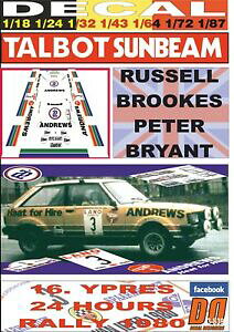 �y���������z�z�r�[ �E�͌^�ԁE�o�C�N ���[�V���O�J�[ �f�J�[���^���{�b�g�T���r�[�����[�^�X���u���b�N�X�C�v���Xdecal talbot sunbeam lotus r brookes ypres 24 hours r dnf 1980 01