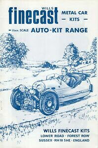 �y���������z�z�r�[ �E�͌^�ԁE�o�C�N ���[�V���O�J�[ �J�^���O���^���L�b�g�X�P�[���I�[�g�L�b�g�����Wcatalog wills finecst 1971 metal kits 124th scale autokit range aa