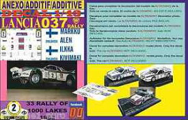 【送料無料】ホビー ・模型車・バイク レーシングカー デカールランチアラリーannex decal 143 lancia 037 markku alen rally 1000 lakes 1983 01