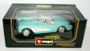 �y���������z�z�r�[ �E�͌^�ԁE�o�C�N ���[�V���O�J�[ �u���S�V�{���[�R���x�b�g�^�[�R�C�Yburago 118 3024 chevrolet corvette 1957 turquoise