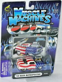 【送料無料】ホビー ・模型車・バイク レーシングカー マッスルマシンナッシュメトロポリタンfunline 2003 muscle machines 1954 nash metropolitanpatriotic 164