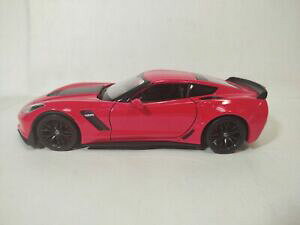 yzzr[ E͌^ԁEoCN [VOJ[ V{[RxbgX|[cJ[XP[^welly 2017 chevrolet corvette z06 red sports car 124 scale metal dc3258