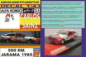 yzzr[ E͌^ԁEoCN [VOJ[ AlN\fJAt@IJXTCcW}anexo decal 143 alfa romeo gtv carlos sainz 500 km jarama 1985 09