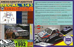 �y���������z�z�r�[ �E�͌^�ԁE�o�C�N ���[�V���O�J�[ �A�l�L�\�f�J�������`�A�f���^�C���e�O���f�I�[�X�g�����Aanexo decal 143 lancia delta hf integrale dauriol raustralia 1992 winner 09