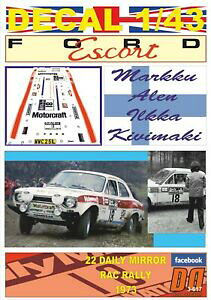 yzzr[ E͌^ԁEoCN [VOJ[ fJ[tH[hGXR[gAdecal 143 ford escort rs 1600 mki malen rac r 1973 3rd 09