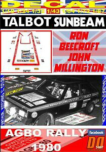 yzzr[ E͌^ԁEoCN [VOJ[ fJ[^{bgTr[r[NtgA{[decal talbot sunbeam 20 ron beecroft agbo rally 1980 09