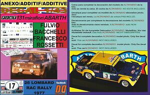 yzzr[ E͌^ԁEoCN [VOJ[ AlN\fJtBAbgAogo`Fanexo decal 143 fiat 131 abarth fbachelli rac 1977 09