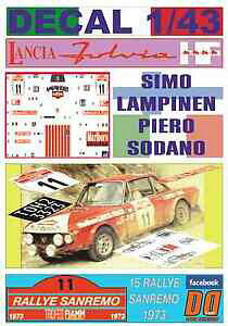 yzzr[ E͌^ԁEoCN [VOJ[ fJ[`AtrAs[lTdecal 143 lancia fulvia hf slampinen rsanremo 1973 8th 09