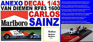 yzzr[ E͌^ԁEoCN [VOJ[ AlN\fJ@fB[JXTCc}[uZanexo decal 143 van diemen rf83 1600 1983 carlos sainz marlbxro 09