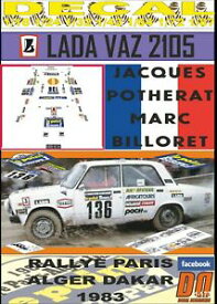 【送料無料】ホビー ・模型車・バイク レーシングカー デカルラダヴァズジャックポサラットパリダカールdecal lada vaz 2105 jacques potherat paris dakar 1983 09