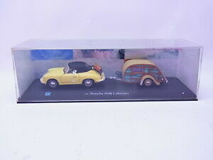 yzzr[ E͌^ԁEoCN [VOJ[ zEF|VFJuIQu~bgE[QfEgBg81736 hongwell porsche 356b cabriolet gelb mit wohnwagen 143 modellaut
